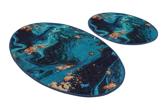 Mijölnir Juego de alfombras de baño Marbling Multicolor